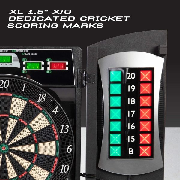 Arachnid Cricket Maxx 4.0 Electronic Dartboard Set, Black