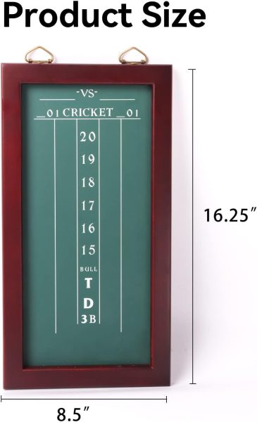 GSE Chalk Dart Scoreboard for Dart Board Cricket 01 Dart Games with Chalks and Chalk Wipe (Chalk Scoreboard)