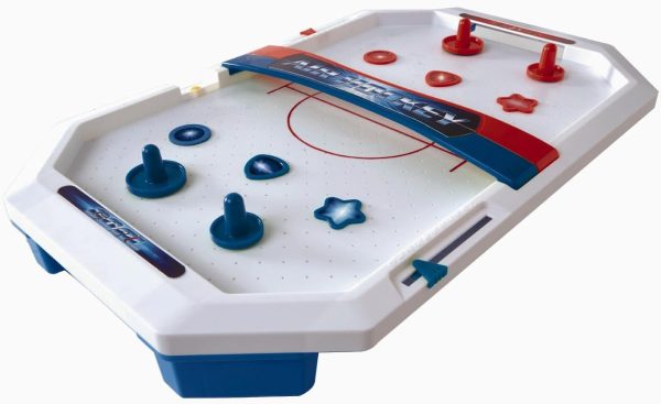 International Playthings Electronic Table-Top Air Hockey - Fast-Paced Sports Fun in an Easily Portable Battery-Operated Rink for Ages 5 and Up (P25118)