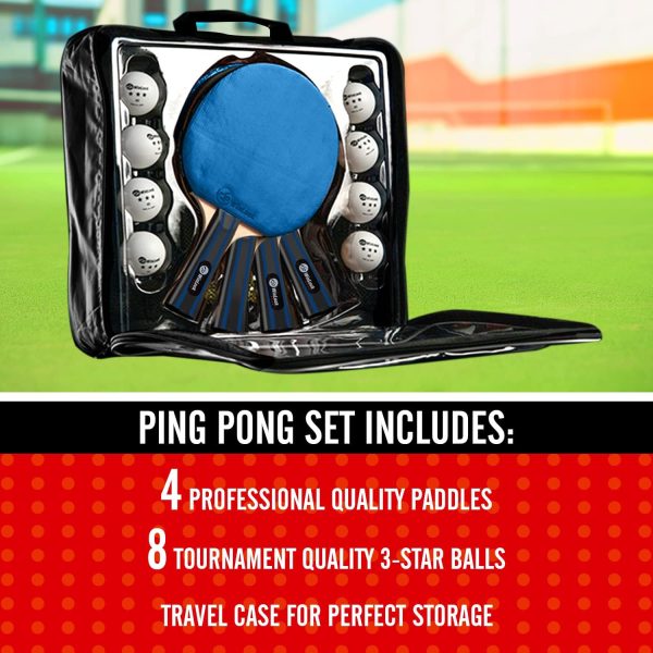 JP WinLook Ping Pong Paddles Sets - Portable Table Tennis Paddle Set with Ping Pong Paddle Case  Ping Pong Balls. Premium Table Tennis Racket Player Set for Indoor  Outdoor Games