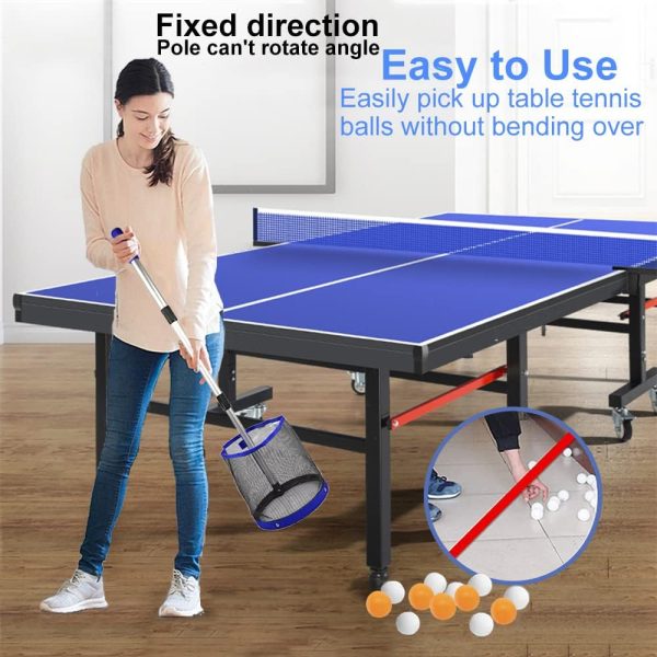 TNZMART Adjustable Ping Pong Ball Picker Portable Table Tennis Retriever Multiple Ball Collector for Picking and Storage