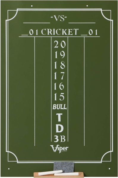 Viper Chalk Scoreboard: Cricket and 01 Dart Games, Green