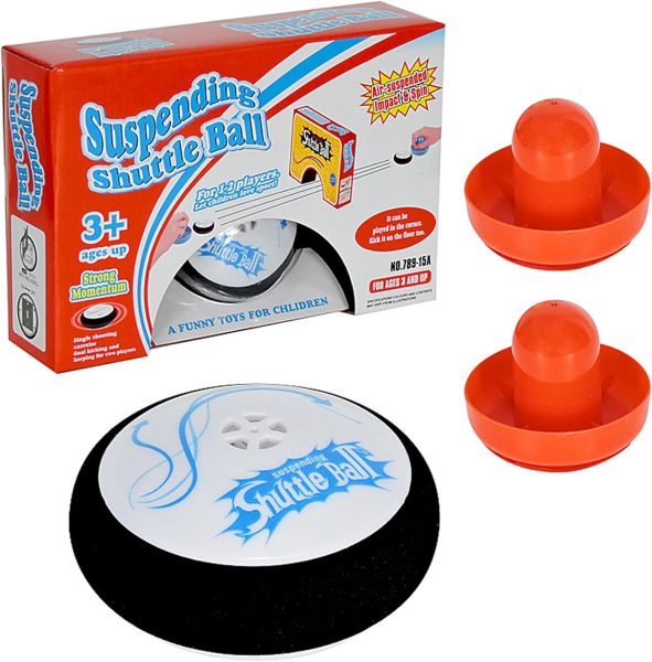 1Set Air Hockey Pucks with 2 Red Air Hockey Pushers Plastic Electric Floating Air Hockey Table for Kids Adult Table Top Air Hockey for Gift