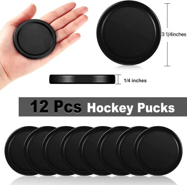 3 1/4 Inches Air Hockey Pucks 12 Pack Full Size Heavy Replacement Pucks for Game Tables Equipment Accessories