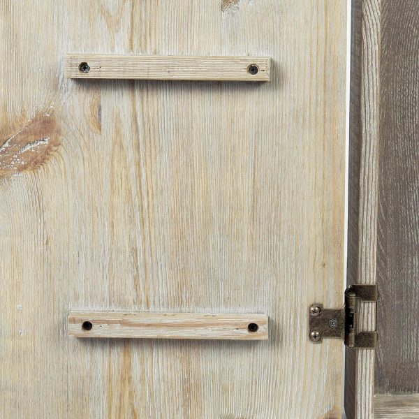 American Legend Barnwood Dartboard Cabinet with Wheat Finished Barn Style Doors - Dartboard Not Included