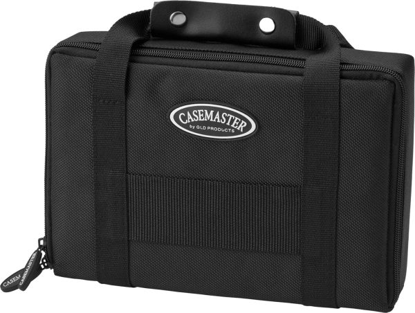 Casemaster Classic Nylon Dart Carrying Case for Steel and Soft Tip Darts, Holds 12 Darts Numerous Other Accessories via Generous Storage Pockets, Tubes and Boxes, Black