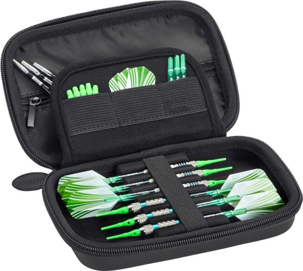 Casemaster Sentinel EVA Foam Shell Dart Case, Holds 6 Darts and Extra Accessories, Tips, Shafts and Flights, Compatible with Steel Tip and Soft Tip Darts