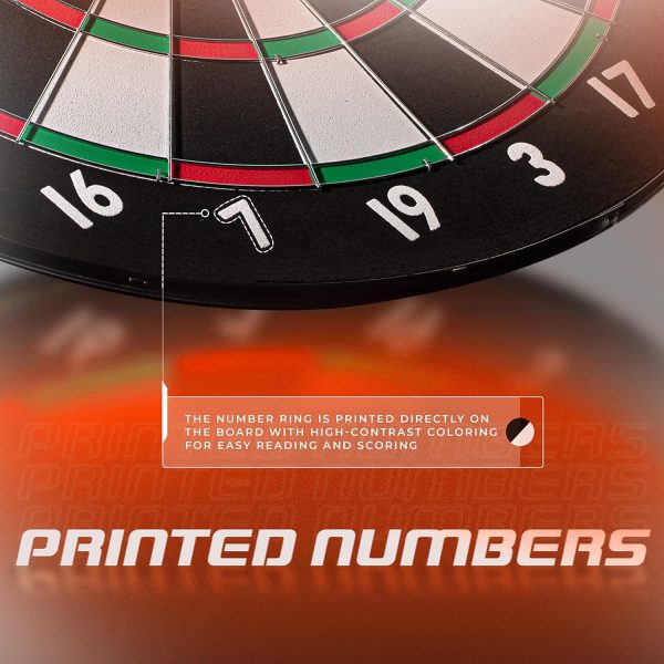 Franklin Sports Paper Dartboard Set - Double Sided 17 Wound Paper Dartboard with Darts Included - Traditional and Baseball Darts
