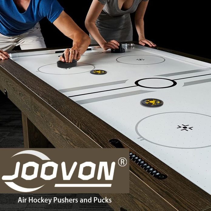 joovon air hockey pushers and air hockey pucks non slip strikers and dynamic pucks for air hockey table game for adults 1 3