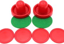 light weight air hockey red replacement pucks slider pusher goalies for game tables accessoriesequipment 2 striker 4 puc