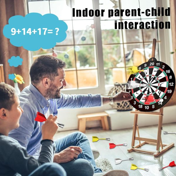 Magnetic Dart Board - 16psc Magnetic Darts - Indoor Outdoor Game and Party Games - Magnetic Dart Board Toys Gifts for 3 4 5 6 7 8 9 10 11 12 Year Old Boy Girl Kids
