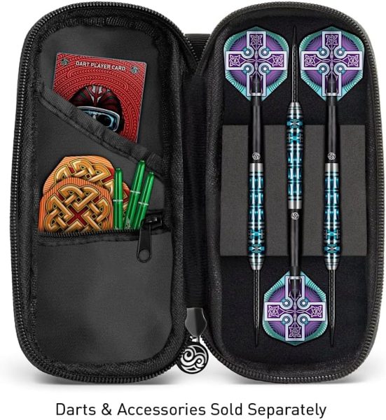Shot Darts Tactical Slim Darts Wallet Case Pink- 3 firm Form Slots Holds 3 fully assembled darts with deep zipped pocket on the other side Perfect for tournaments or darts sessions Made in New Zealand