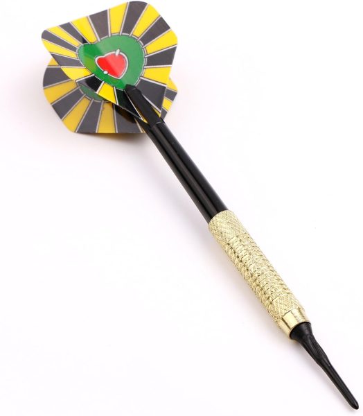 Soft Tip Darts for Electronic Dartboard Plastic Point Dart with Standard Dart Flights 18 Darts