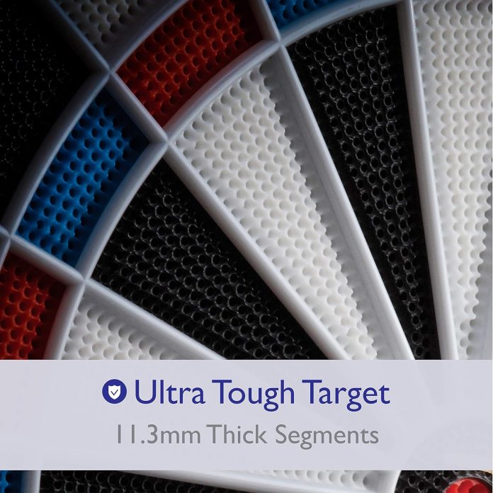 viper 787 electronic dartboard ultra thin spider for increased scoring area free floating segments locking segment holes 2
