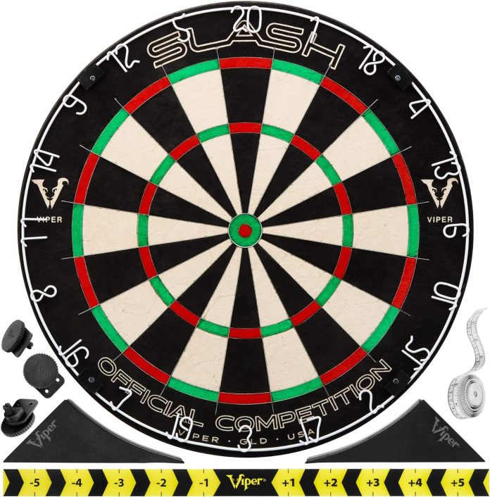 viper slash official competition bristle steel tip dartboard wdf accredited with staple free ultra thin metal wiring sel 1