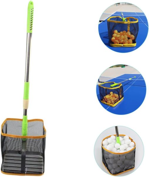 BESPORTBLE Table Tennis Ball Picker Long Handle Walnuts Collector Pong Catcher Table Tennis Equipment Tennis Ball Collector Creative Tennis Picking Tool Retriever Iron Portable Accessories