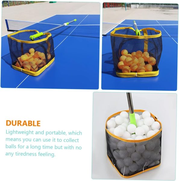 BESPORTBLE Table Tennis Ball Picker Long Handle Walnuts Collector Pong Catcher Table Tennis Equipment Tennis Ball Collector Creative Tennis Picking Tool Retriever Iron Portable Accessories