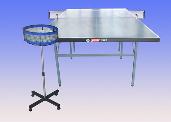 Professional Movable Multi-Ball Storage Stand with Mesh Case, Height Adjustable Pingpong Ball Collector Equipment for Training,Stable Carry Mesh Basin for Golf Ball,Tennis Ball,Badminton etc